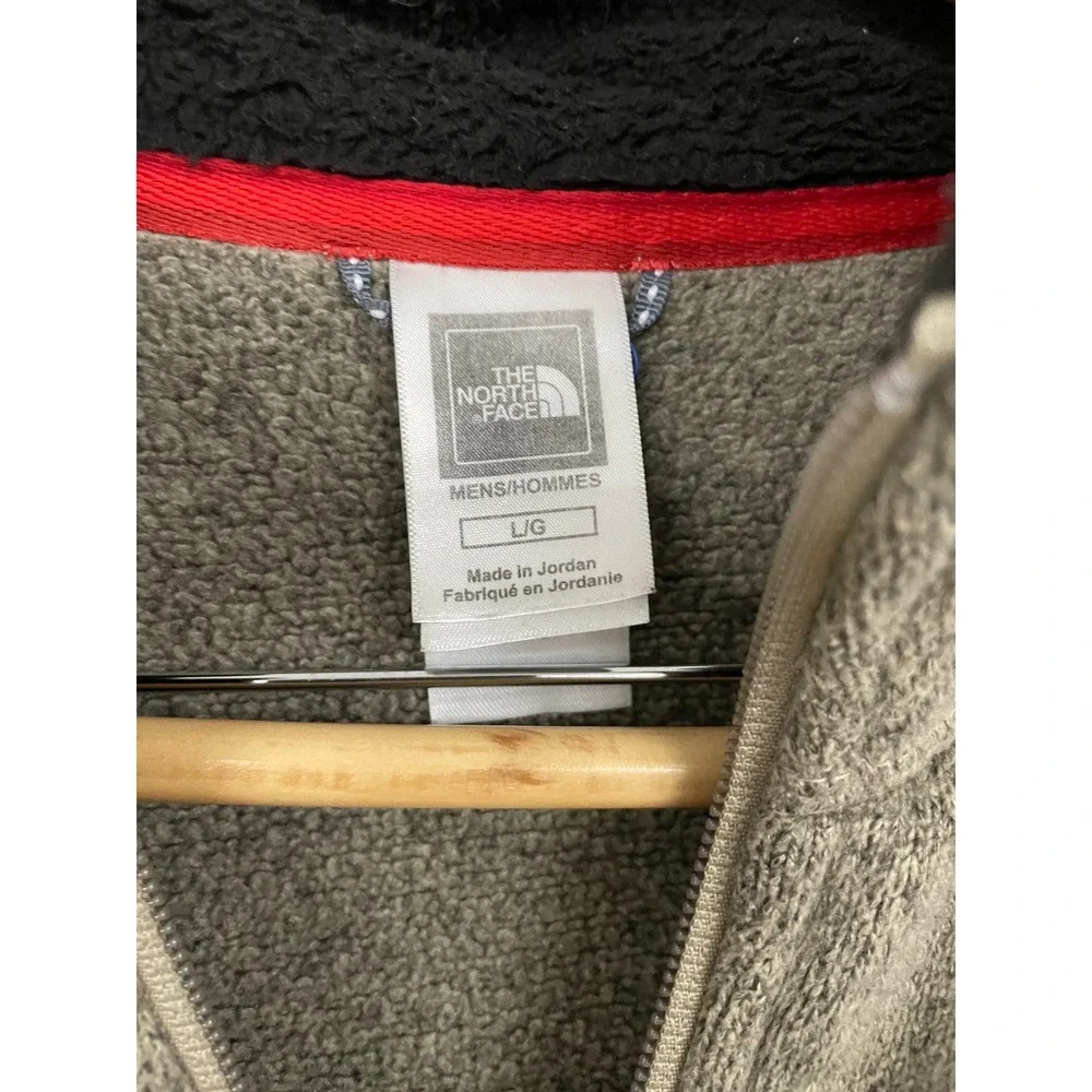 The North Face Gordon Lyons Full Zip Fleece Jacket Mens Large Olive Heather